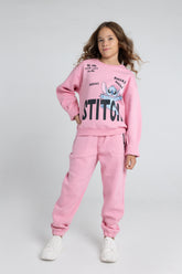 STITCH Set Left Behind  Hot Pink PJ